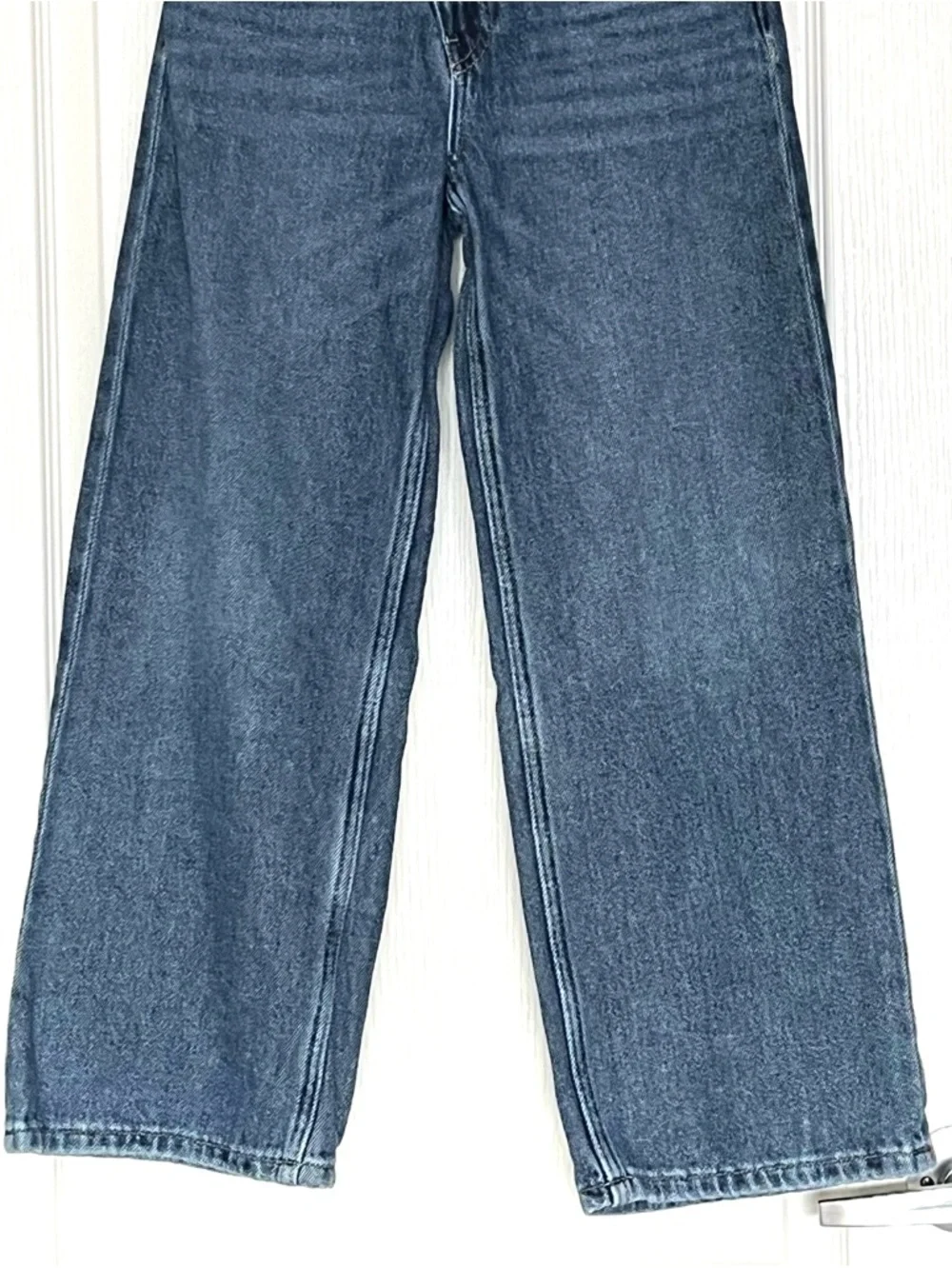 Zara Kids Wide Leg Jeans Blue Denim Baggy High Waist 11-12 Years Gorpcore Retro - Picture 3 of 16